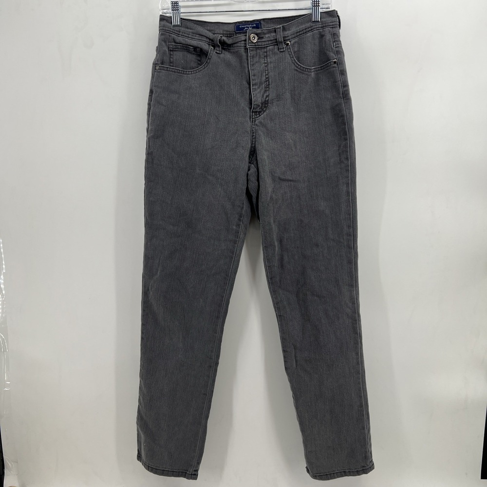Chapter Club Jeans Womens Gray Classic Straight Leg Stretch Denim Size 6